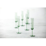 Fortessa Urbo Outdoor CoPolyester, 6 Ounce Champagne Flute (Set of 6), Sage Green