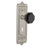 Egg & Dart Plate with Decorative Keyhole and Waldorf Black Door Knob