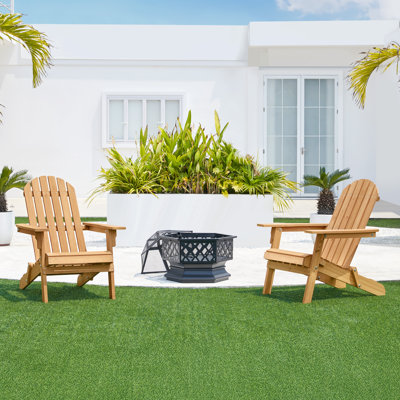 Bennir Fir Foldable Outdoor Adirondack Set