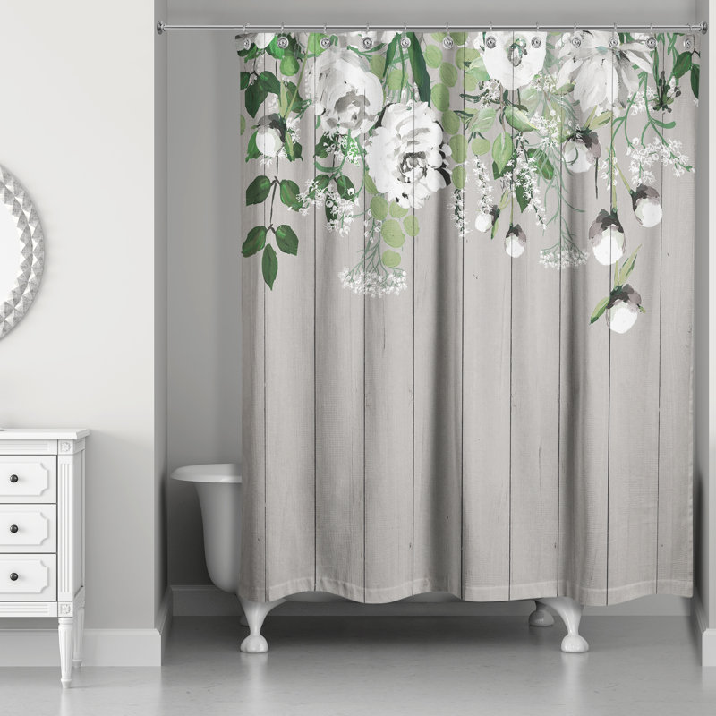 Rideau de douche simple Tonia, Gris clair