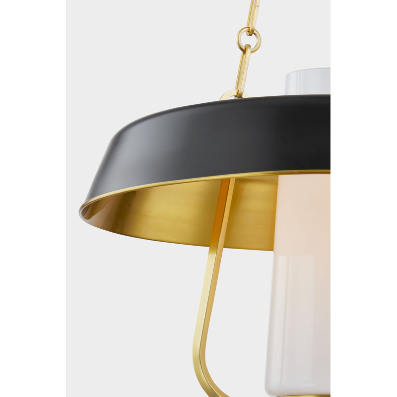 Provincetown 1 Light Lantern, Aged Brass/Soft Black