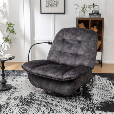 Fauteuil inclinable inclinable, support pour téléphone portable, chaise berçante pivotante et coulissante
