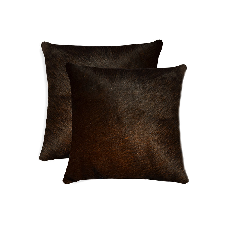  Coussin en peau de vache, Chocolat