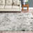 Dittman Machine Woven Abstract Shag Gray Area Rug-704132415