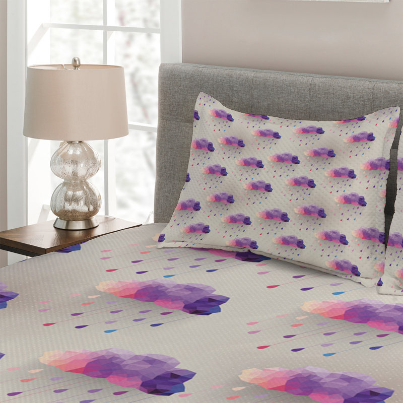 Modern & Contemporary Polyester Coverlet, King Bedspread + 2 Shams