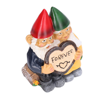 Garden Gnome Couple Statues Figurine Household Resin Art Home Desktop Dwarf Sculpture for Decor Ornaments