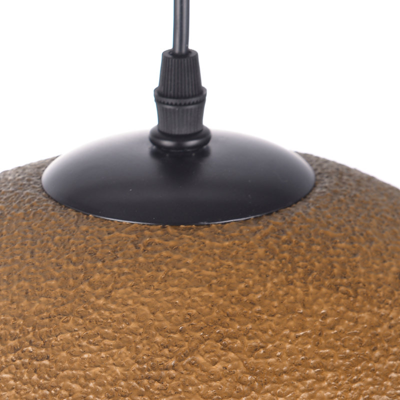 Diontae 1 - Light Gold Dome Pendant, 86" H x 11.81" W x 11.81" D