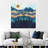Abstract Mountains Peel & Stick Border-93867418