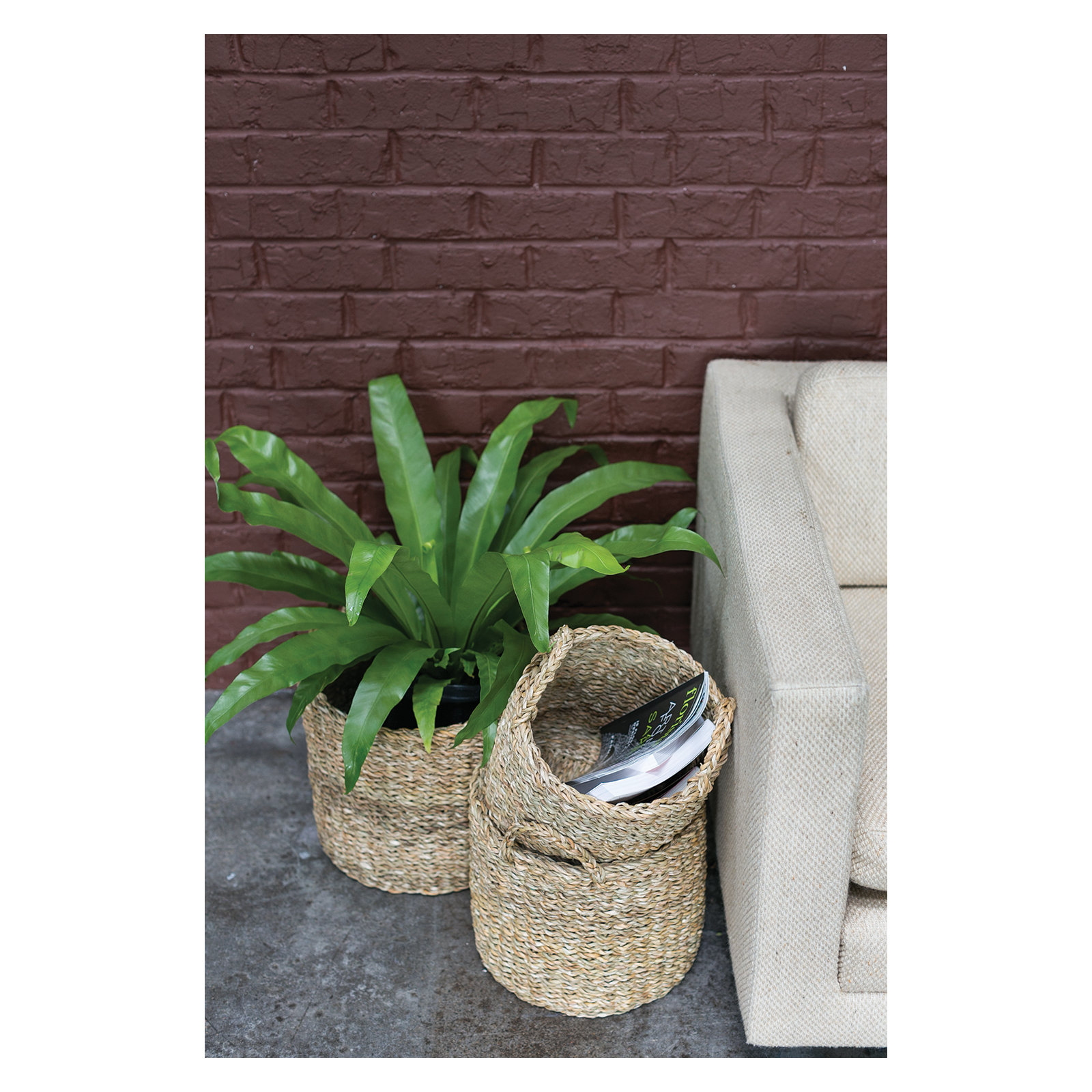 Evalena Seagrass Decorative Basket