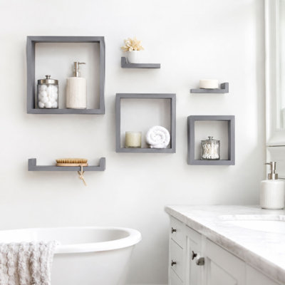 Hudson Shelf Kits, 6 Piece Wall Shelf Pack