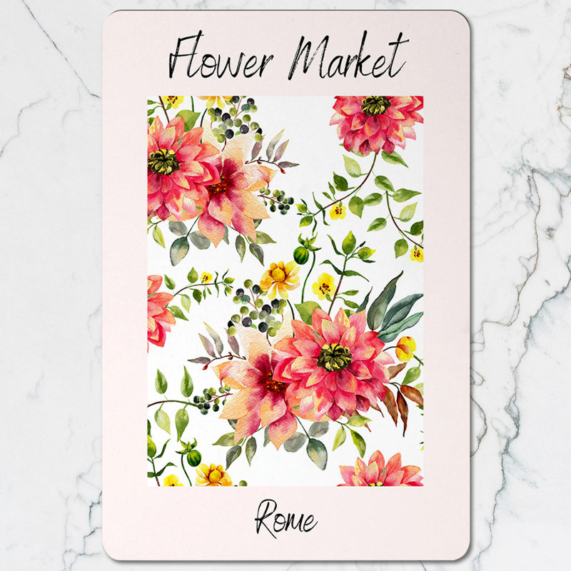 Rene Flower Market Placemat And Coaster Set Floral Artwork From The Flower Market Collection Limited Edition