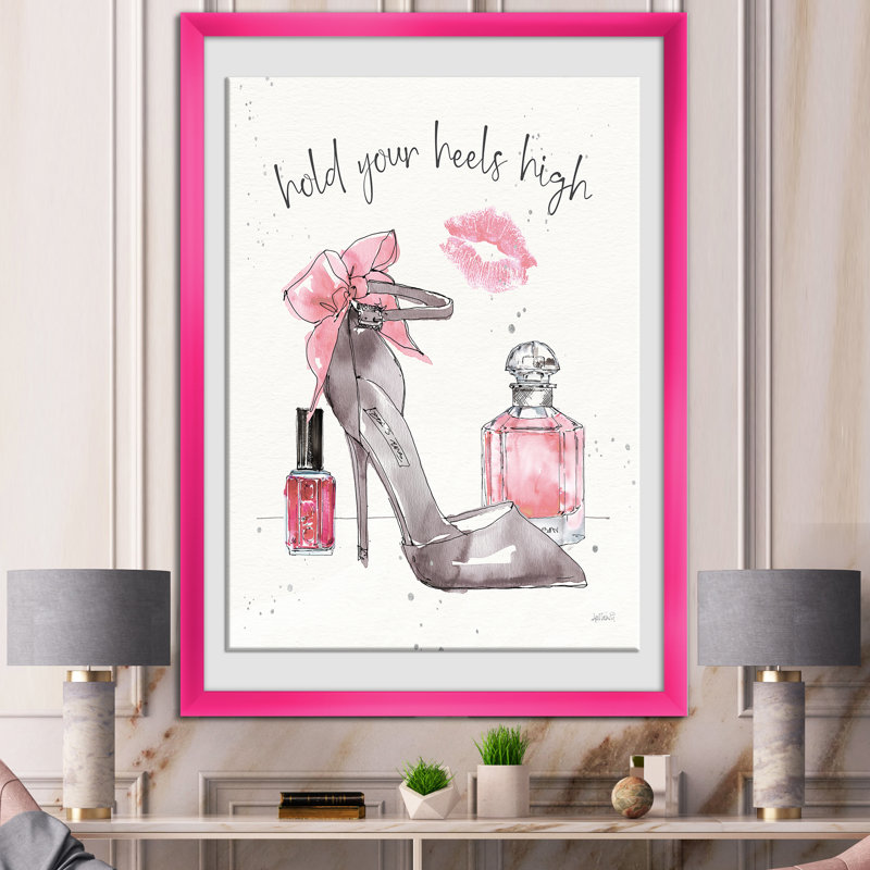 « glam chic accents iv »-cadre photo sur toile, H 46 po x l 36 po x P 1,5 po, Encadré rose