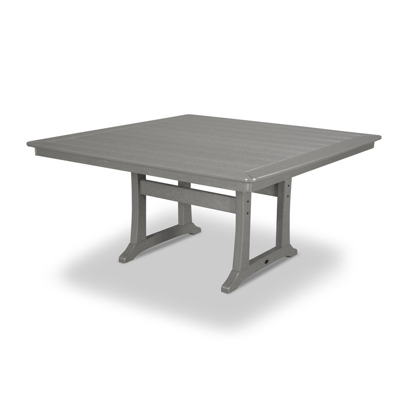 Nautical Trestle 59" Dining Table, Slate Gray