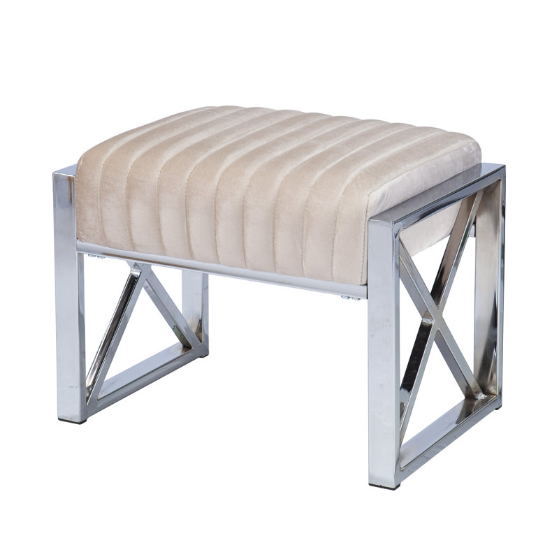 Pelley Velvet Ottoman