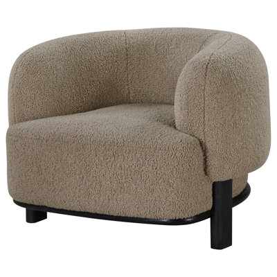 Kendricks Upholstered Barrel Back Accent Chair Mushroom