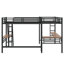 Lit mezzanine simple en métal avec bureau