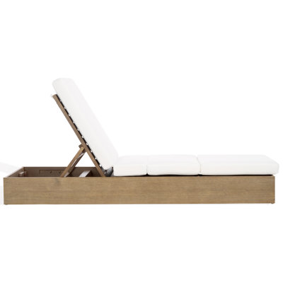 Fatima Wood Chaise Lounge Chair