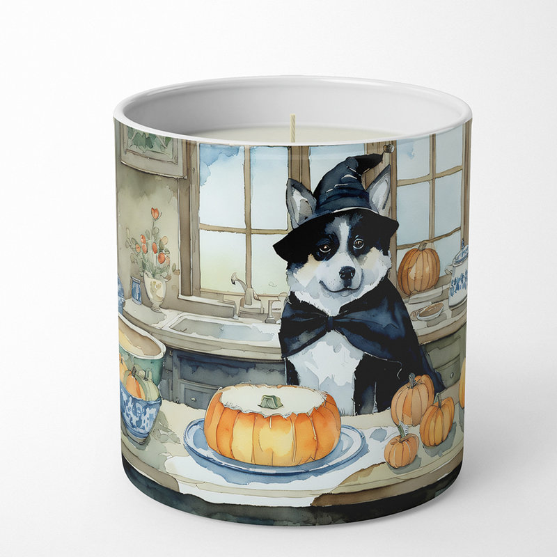 Bougie parfumée Pumpkin Pie avec support en céramique