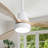 48 Inch Modern Ceiling Fan With Lights 3 Wood Fan Blade Noiseless Reversible Motor Smart Remote Control-807834800-807834767