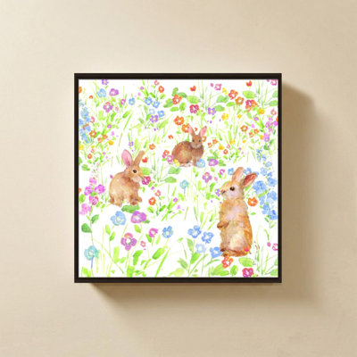 Bunny Love by Sally Swatland - Graphic Art on Canvas
