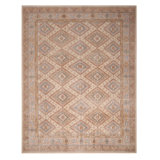 Distressed Homage Hand Knotted Wool Oriental Area Rug