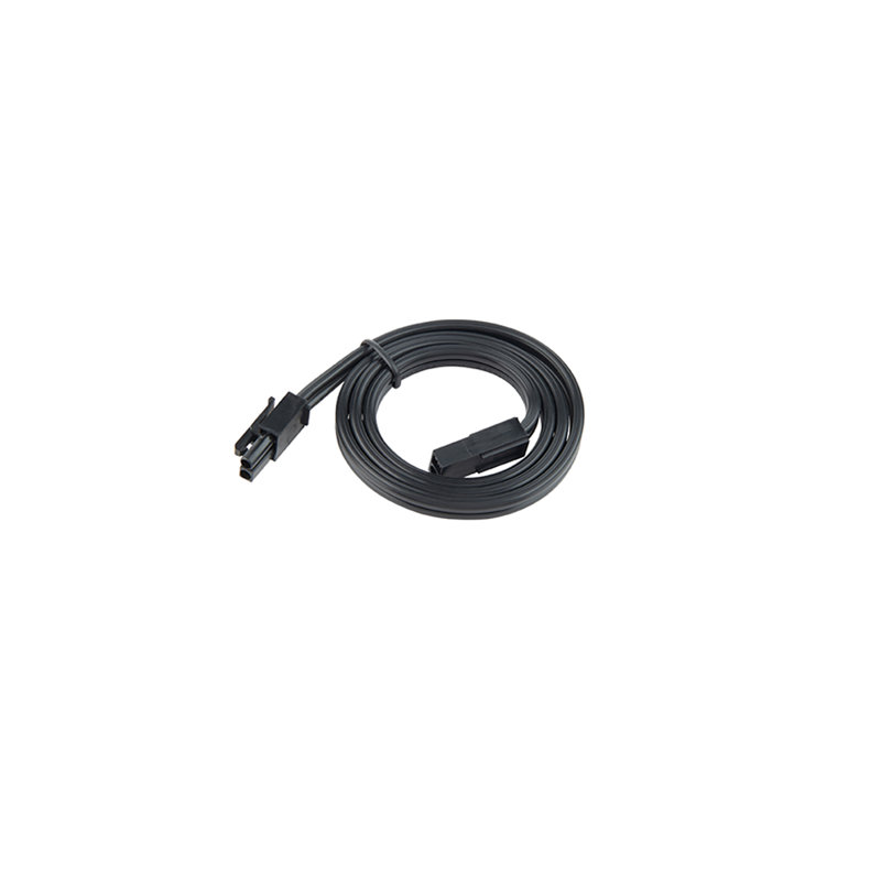 Black 12-inch Line Voltage Interconnect Cable