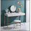 Bureau de coiffeuse rectangulaire chic avec rangement élégant et attrait moderne