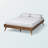 Melbourne mid-century modern Queen Size Platform Bed in Brown, 14.61'' H X 63.62'' W X 82.26'' L-1224351665