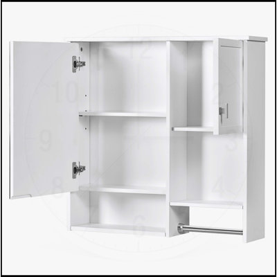 Modern Wall Mounted Bathroom Cabinet with Multiple Storage Options and Stylish Design