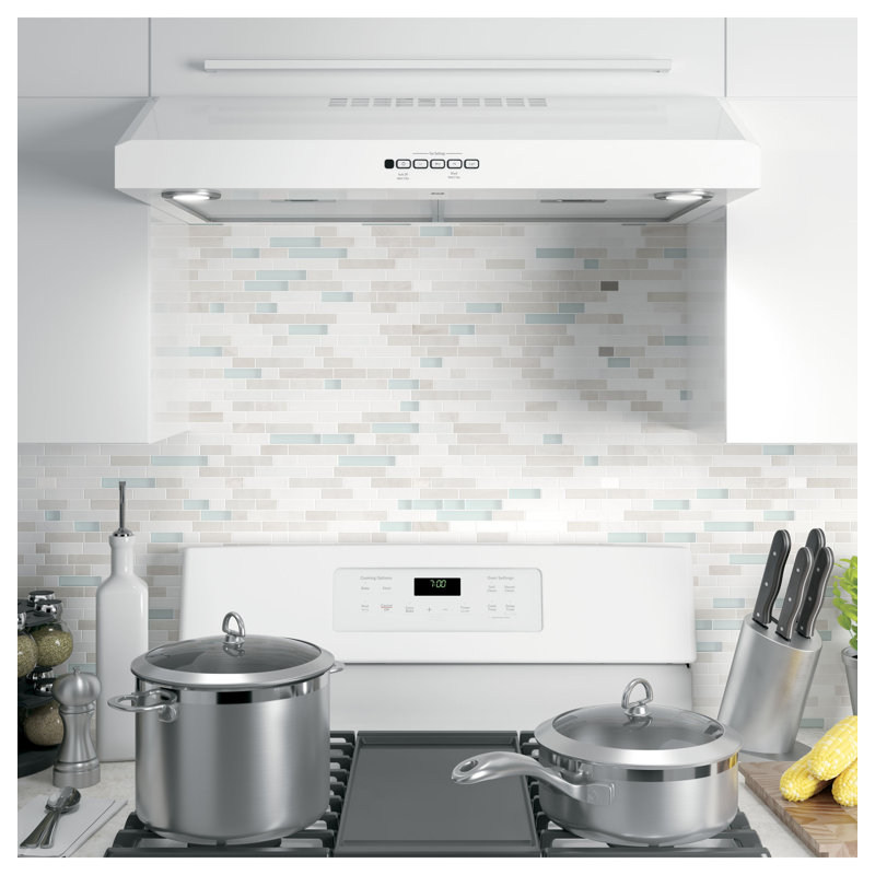 Hotte sous un meuble convertible 29,87 "310 CFM, Blanc