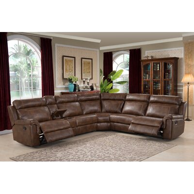 Red Barrel Studio® Kuo 7 - Piece Upholstered Reclining Sectional ...