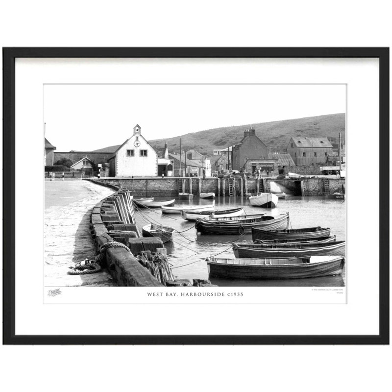West Bay, Harbourside C1955 by Francis Frith - Single Picture Frame Print, 40cm H x 50cm W x 2.3cm D