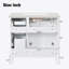 Meuble-lavabo moderne 36 po avec lavabo en céramique blanc, portes à fermeture douce, 4 tiroirs de rangement, conception élégante pour les petites salles de bain