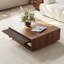 Table basse carrée en bois avec rangement 31 po Aeolus, entièrement assemblée-1735389191