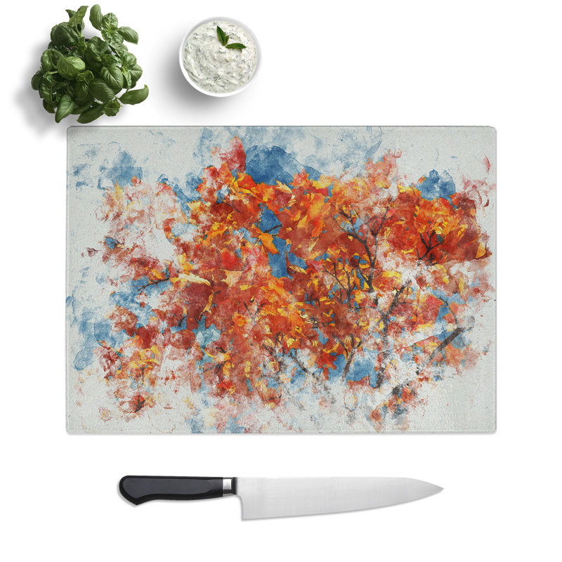 Maple Tree Vol.3 Watercolour Chopping Board, 28.5cm W x 39cm L