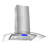Cosmo 36 in. Lumin Collection Ducted Island Range Hood, Soft Touch Controls, Permanent Filters, LED Lights, Stainless Steel 668ICS Series