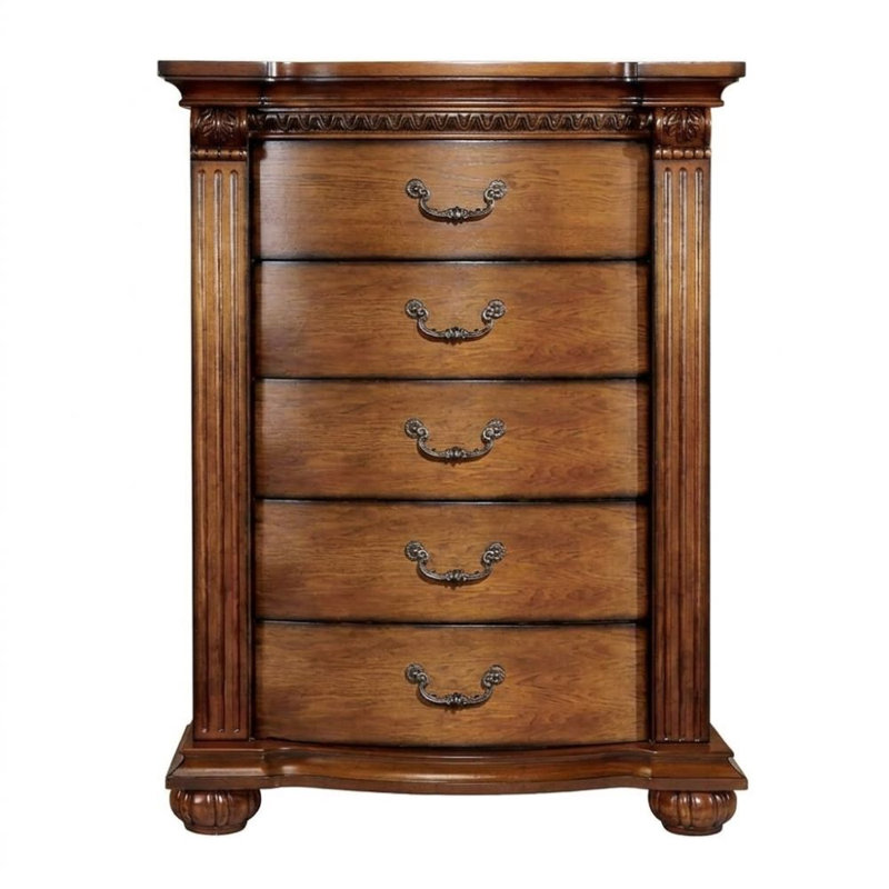 Commode en chêne tabac antique 41,25 po Lustrano