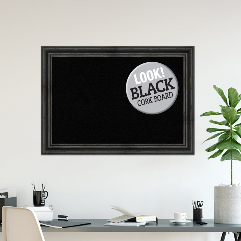 Tableau d’affichage mural pin, Noir, H 3 pi 5 po x l 2 pi 5 po