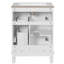Meuble-lavabo 24 po avec lavabo en céramique, petite armoire de salle de bain moderne, 2 tiroirs et tablette réglable