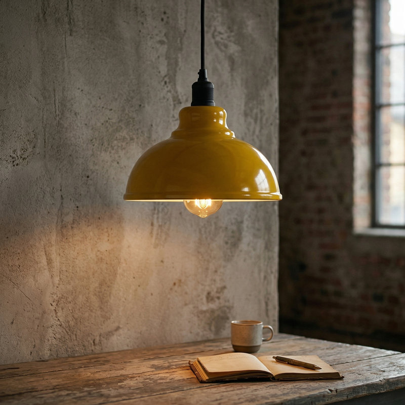 1 - Light Dome Pendant, Yes, Yellow