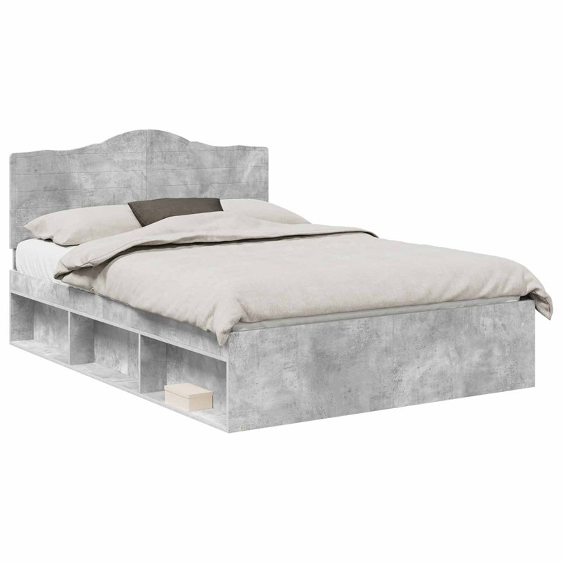 Solid Wood Bed, Concerte Grey, Kingsize (5')