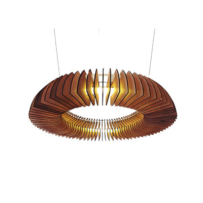 Round Solid Wood Minimalist Chandelier