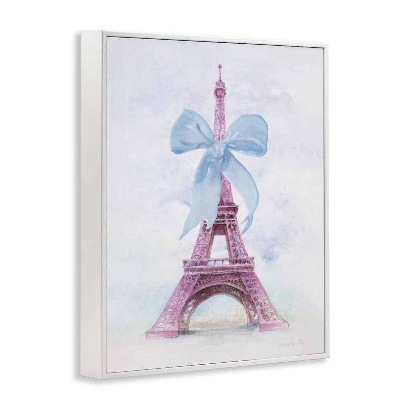Joli arc de la Tour Eiffel, estampe numérique encadrée par Lanie Loreth, Estampe numérique encadrée blanc bord de mer