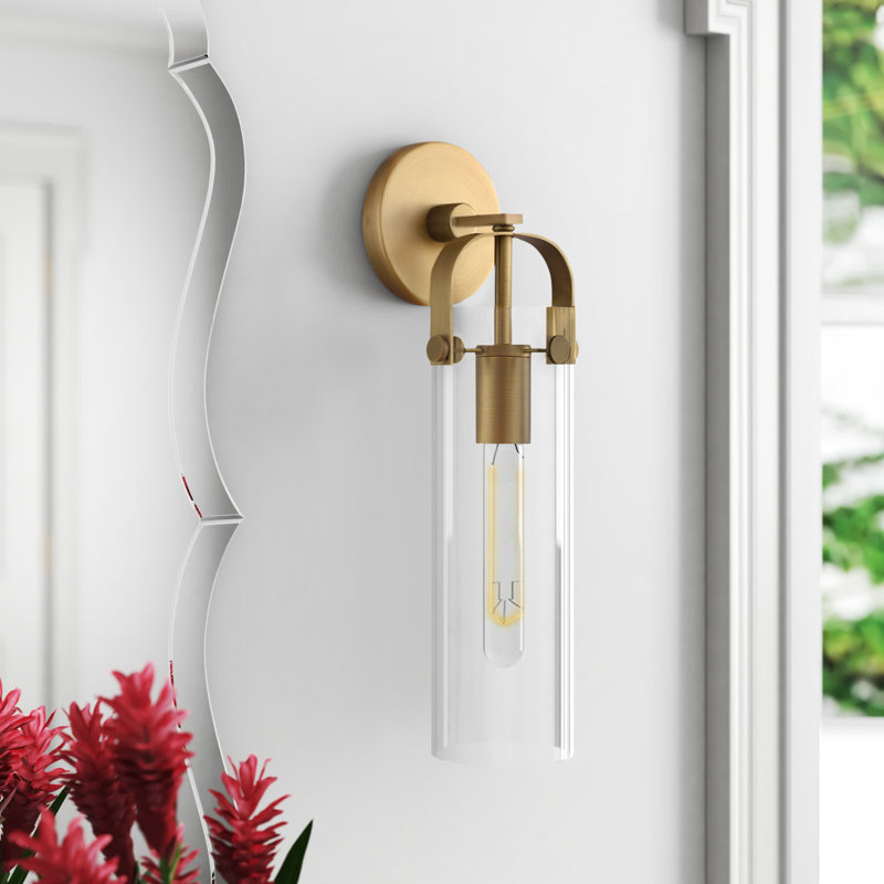 Donelle Armed Sconce, Brushed Brass