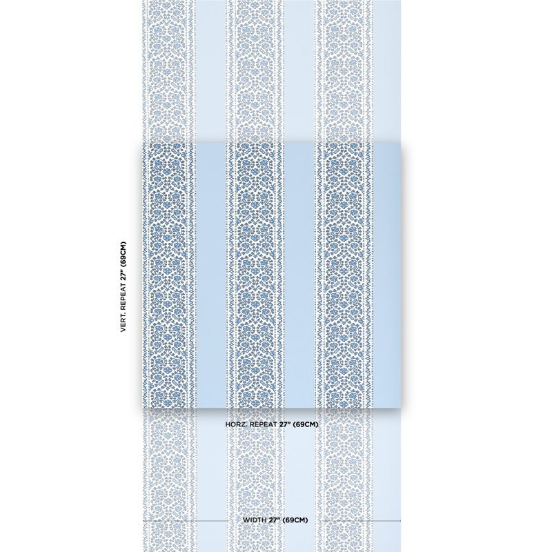 Jasmine Wallpaper, Indigo
