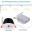 3 Inch LED Gimbal Recessed Light with J-Box, 5CCT 10-100% Dimmable, 35W Eqv.-105374197