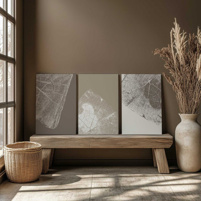 Ensemble de 3 impressions sur toile Timeless Grains