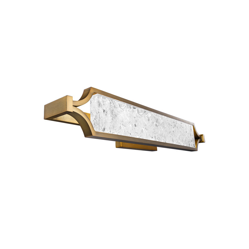 Emblem Gold Dimmable LED Vanity Light with Brass Finish