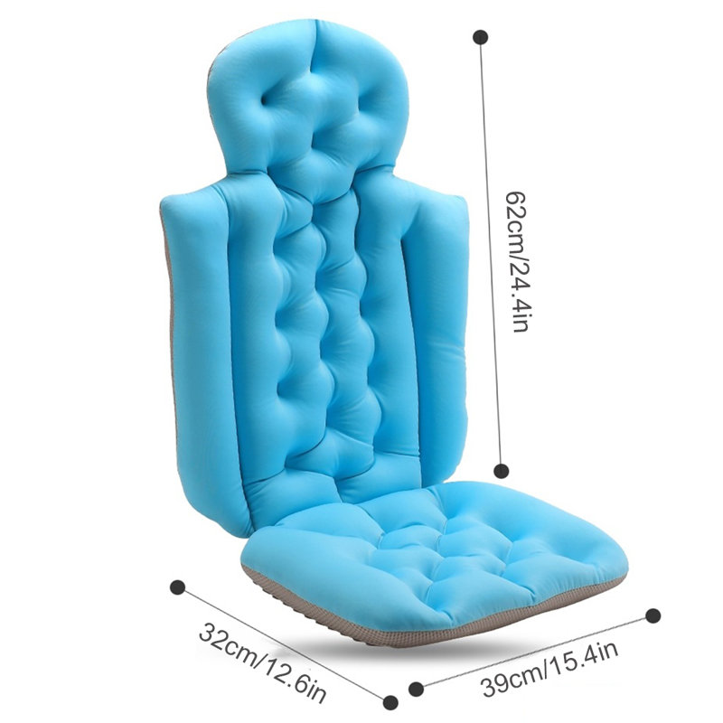 Coussin de spa complet antidérapant pour baignoire, accessoires de salle de bain avec coussin d'appui-tête ergonomique à séchage rapide
