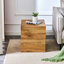 Table basse 16 po x 16 po x 16 po en panneau de fibres à densité moyenne en bois de noyer - design luxueux, décoration de salon.-175555213-182692236
